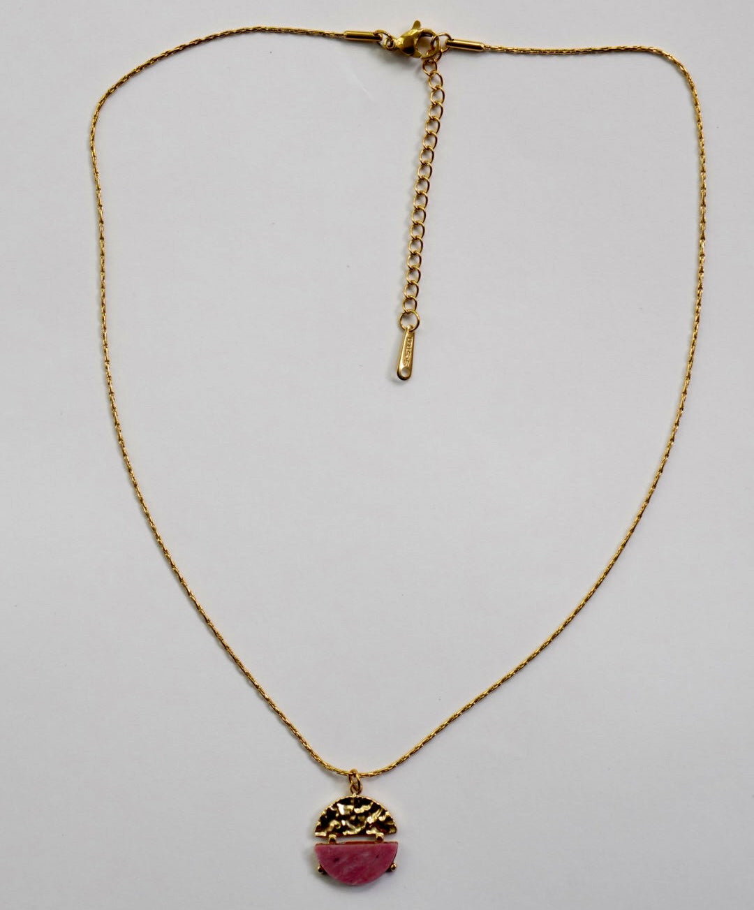 Abstract natural stone necklace