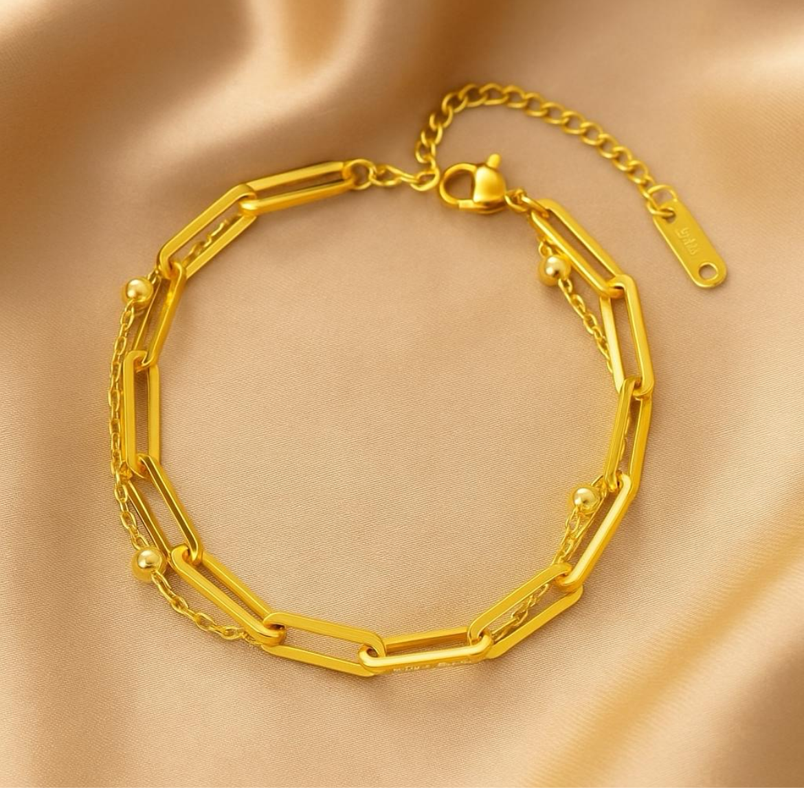 Double layer bracelet