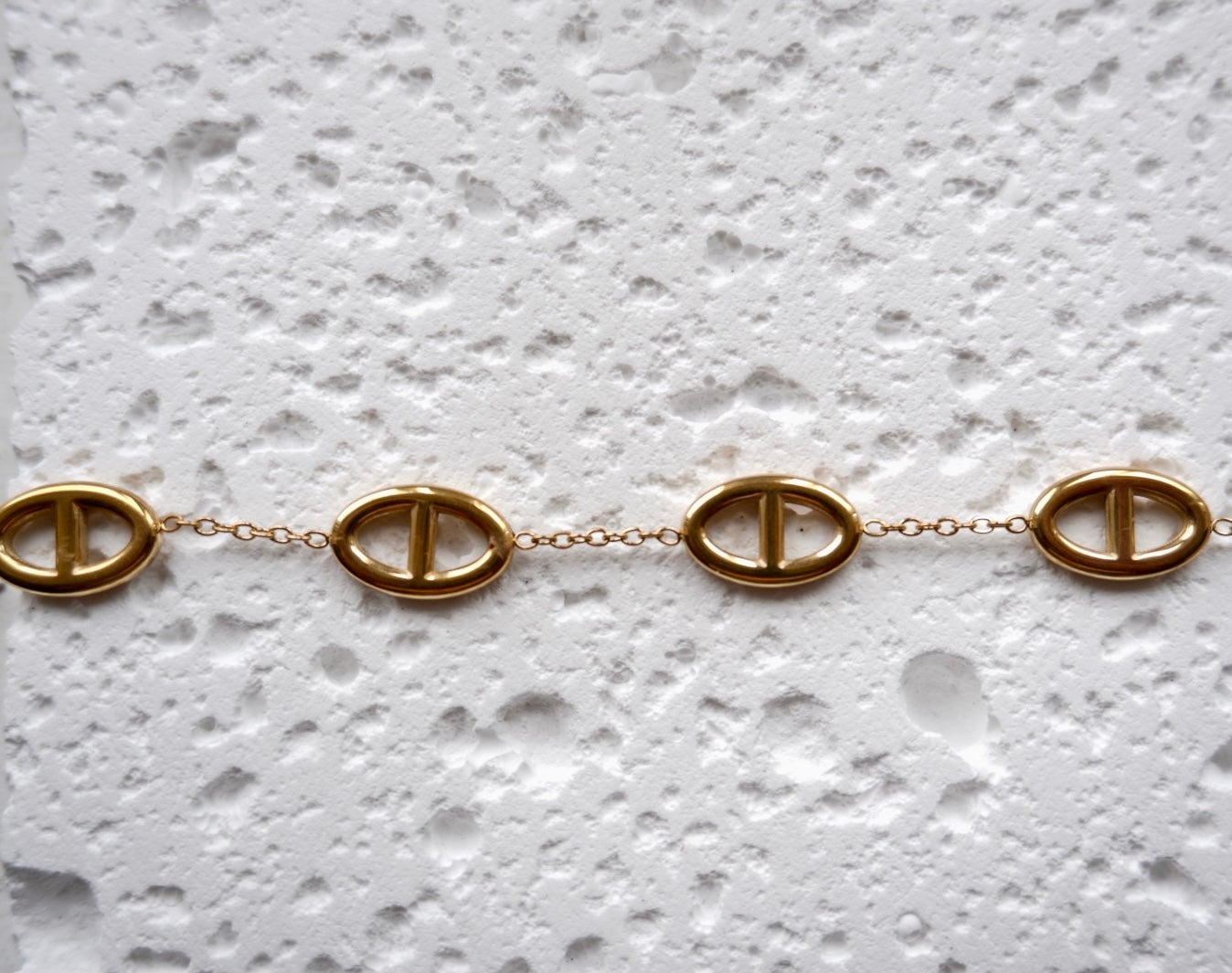 Golden pig nose bracelet