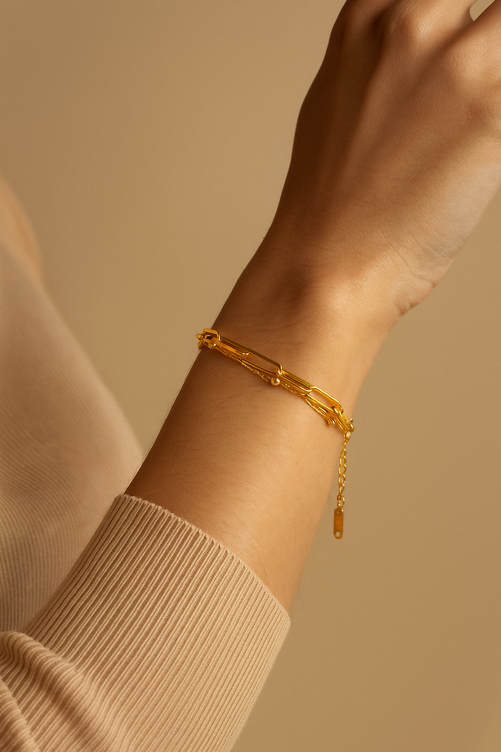 Double layer bracelet