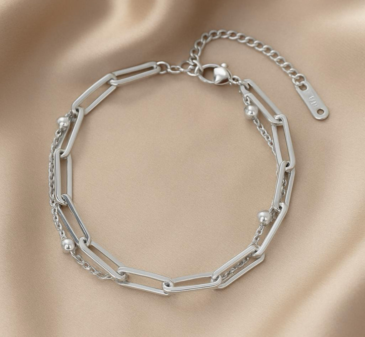 Double layer bracelet