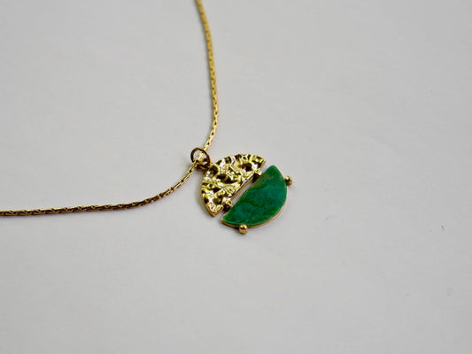 Abstract natural stone necklace