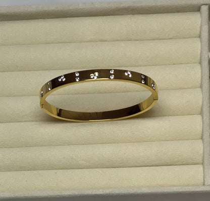 White stone bangle