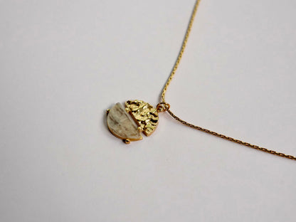 Abstract natural stone necklace