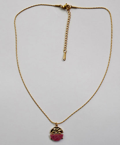 Abstract natural stone necklace