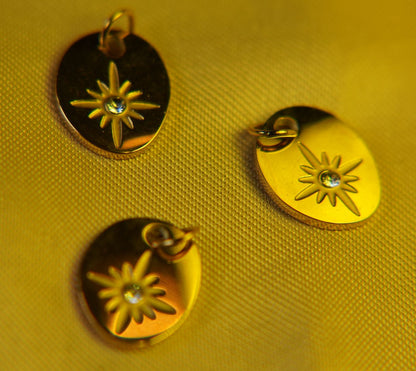 Oval Starburst Charm