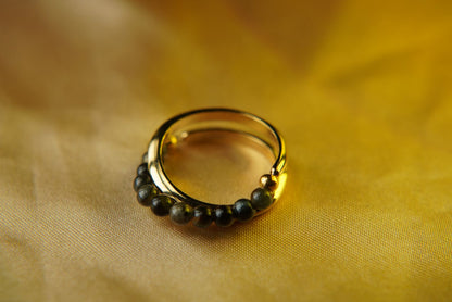 Tiger eye beaded ring
