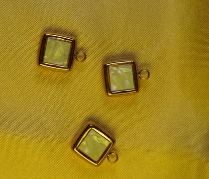 Cubic Square Sea Shell charm