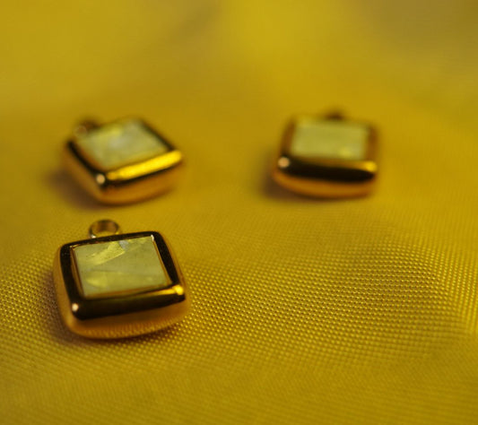 Cubic Square Sea Shell charm