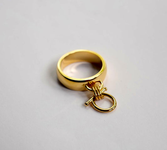 Chunky charm ring