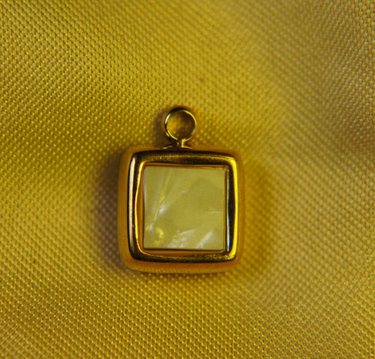 Cubic Square Sea Shell charm