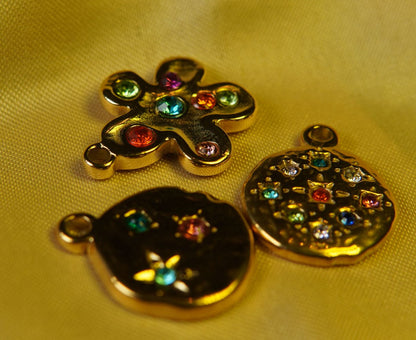 Zircon Flower Charm