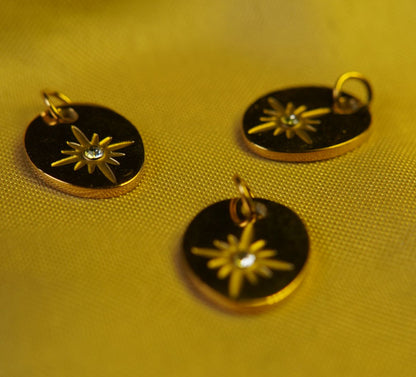Oval Starburst Charm
