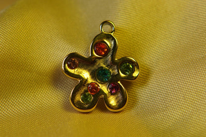 Zircon Flower Charm