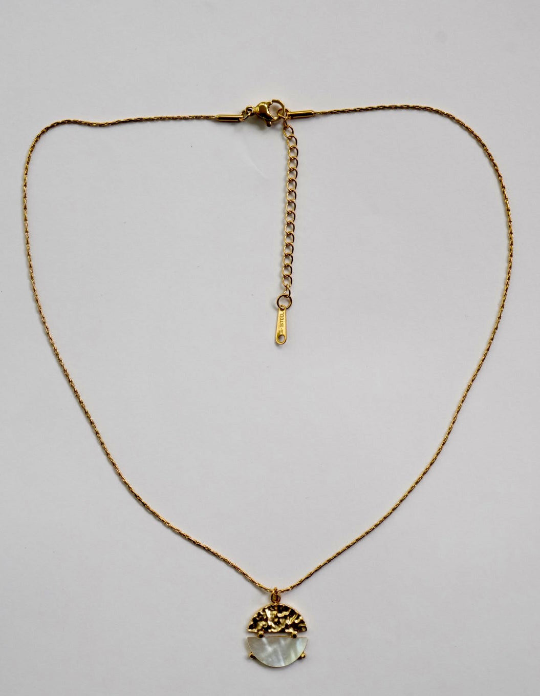 Abstract natural stone necklace