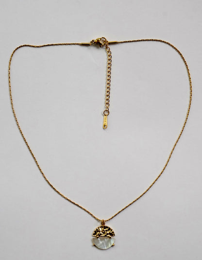 Abstract natural stone necklace