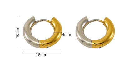 Dual tone chunky hoops