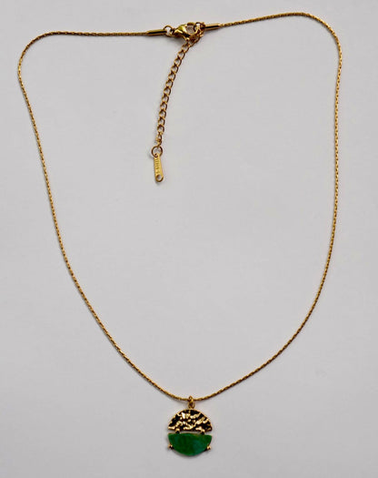 Abstract natural stone necklace