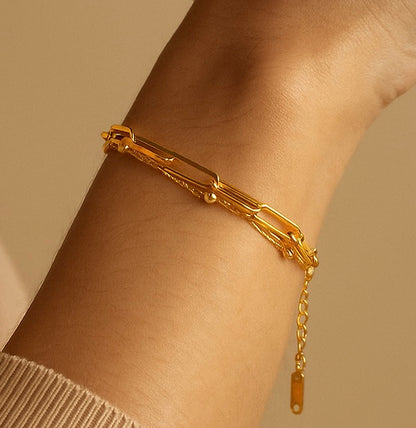 Double layer bracelet