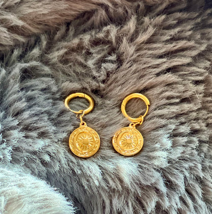 Celestial charm hoops