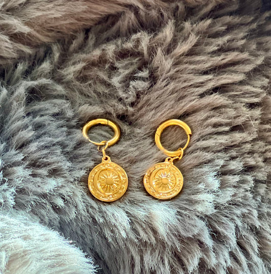 Celestial charm hoops