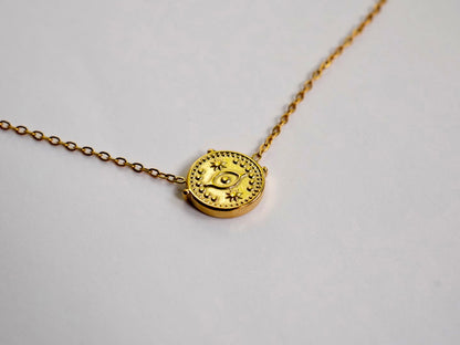 Gold eveil eye chocker