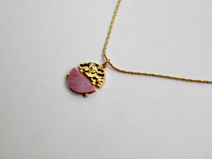 Abstract natural stone necklace