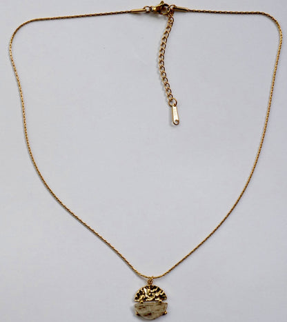 Abstract natural stone necklace